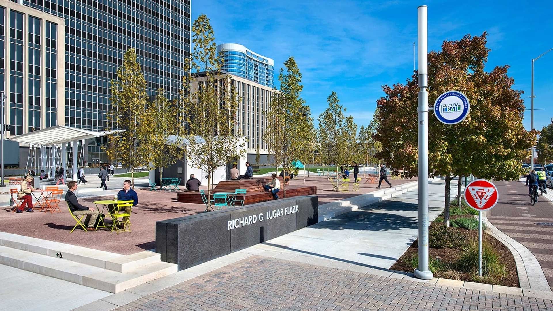 Lugar Plaza has now been formally recognized as a city park, adding it to a network of more than 200 public parks and green spaces across Indianapolis