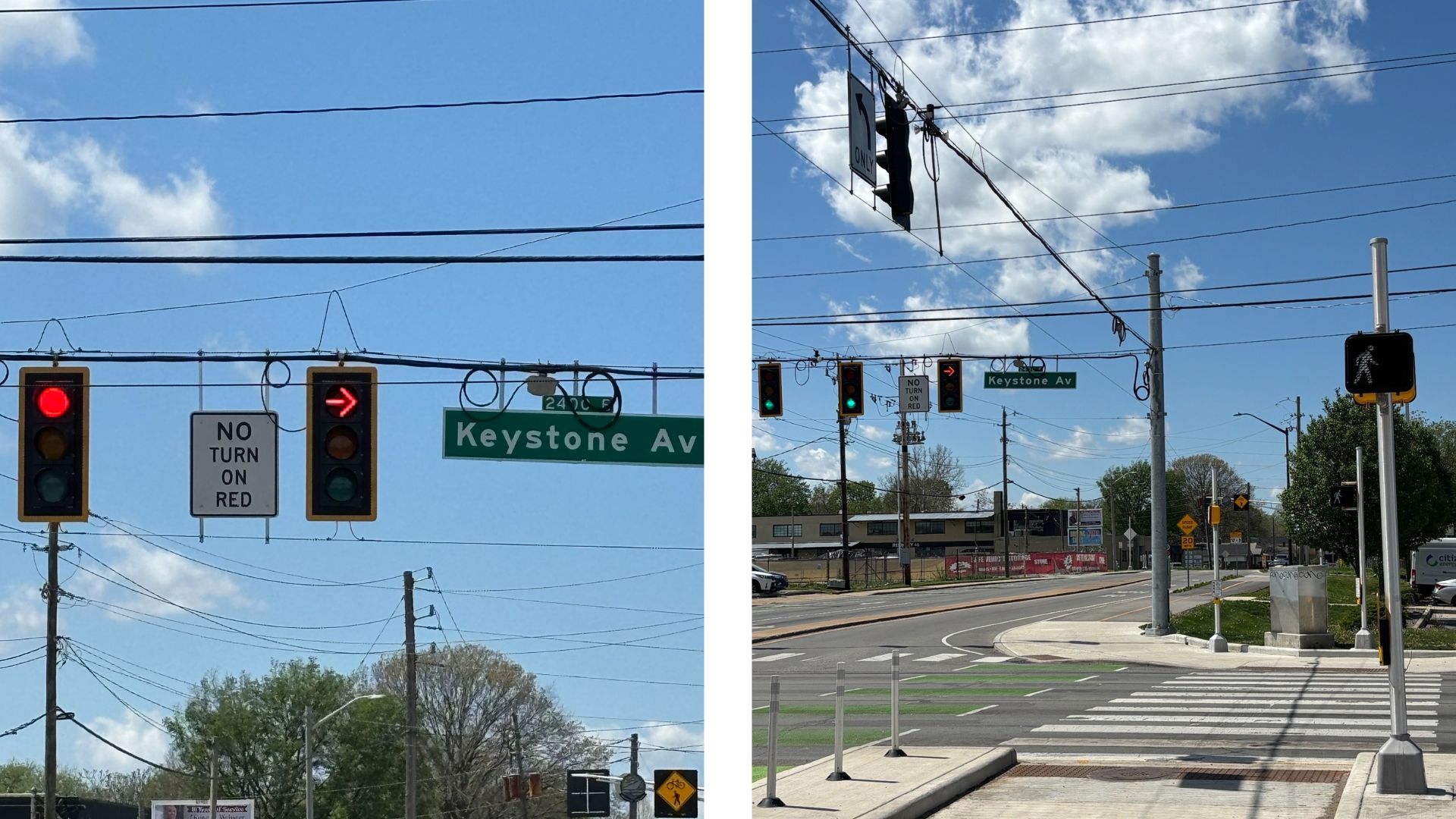 At East 46th Street and North Keystone Avenue, officers with IMPD’s North District are warning drivers to pay close attention to the “No Turn on Red” restriction near the Nickel Plate Trail crossing, where walkers and bicyclists regularly move through the area with the right of way.